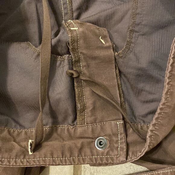Kühl Capri Dry Casual Hiking Outdoor Brown Chino Small Hem Slit Drawstring Waist - Picture 8 of 8